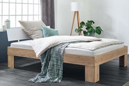 BMG Möbel ALDI Bett Holz Holzbett Doppelbett 140x200 cm Made in Germany, - 1