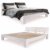 Homelux Massivholzbett Kiefer Doppelbett Balkenbett Bettgestell Bettrahmen Lattenrost 140 x 200 cm Weiss - 1