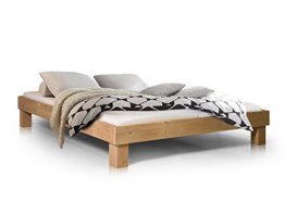 moebel-eins Massivholzbett Pumba Holzbett Einzelbett Singlebett Bett Futonbett Einzelbett, Made in Germany - 1