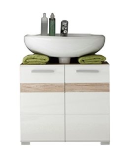 trendteam smart living Badezimmer Waschbeckenunterschrank Unterschrank Set One, 60 x 56 x 34 cm in Korpus Eiche San Remo Hell (Nb.) - 1